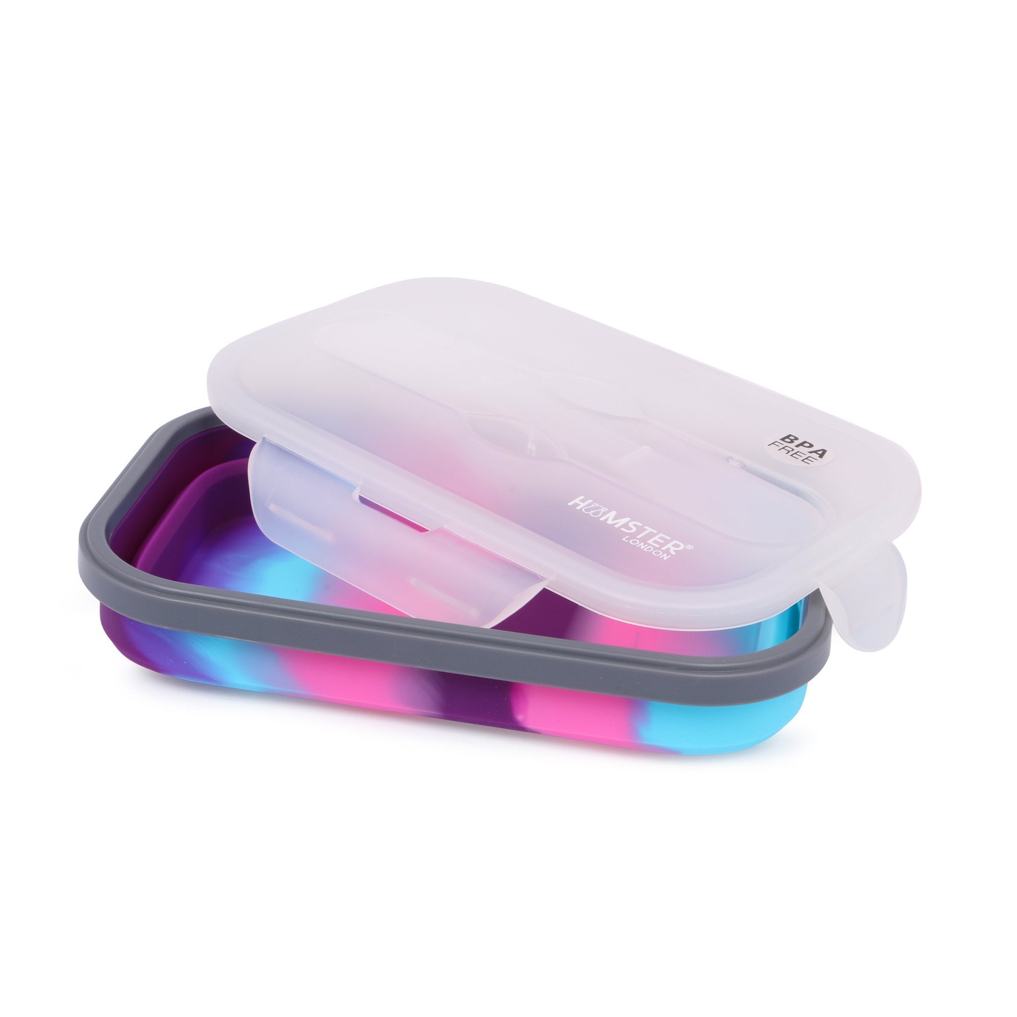 Silicon Bendable Tiffin Box Medium Pink