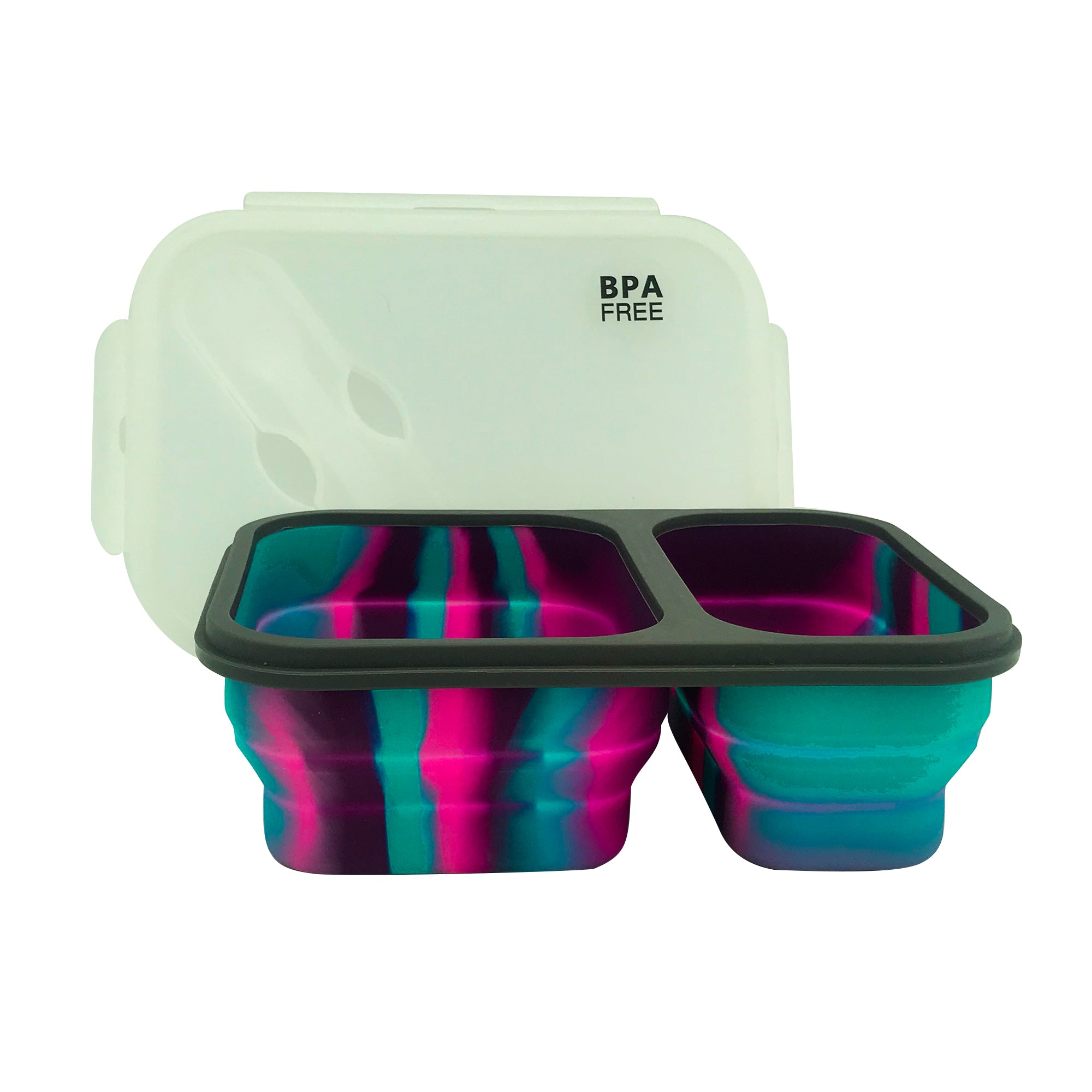 Silicon Bendable Tiffin Box Large Hot Pink