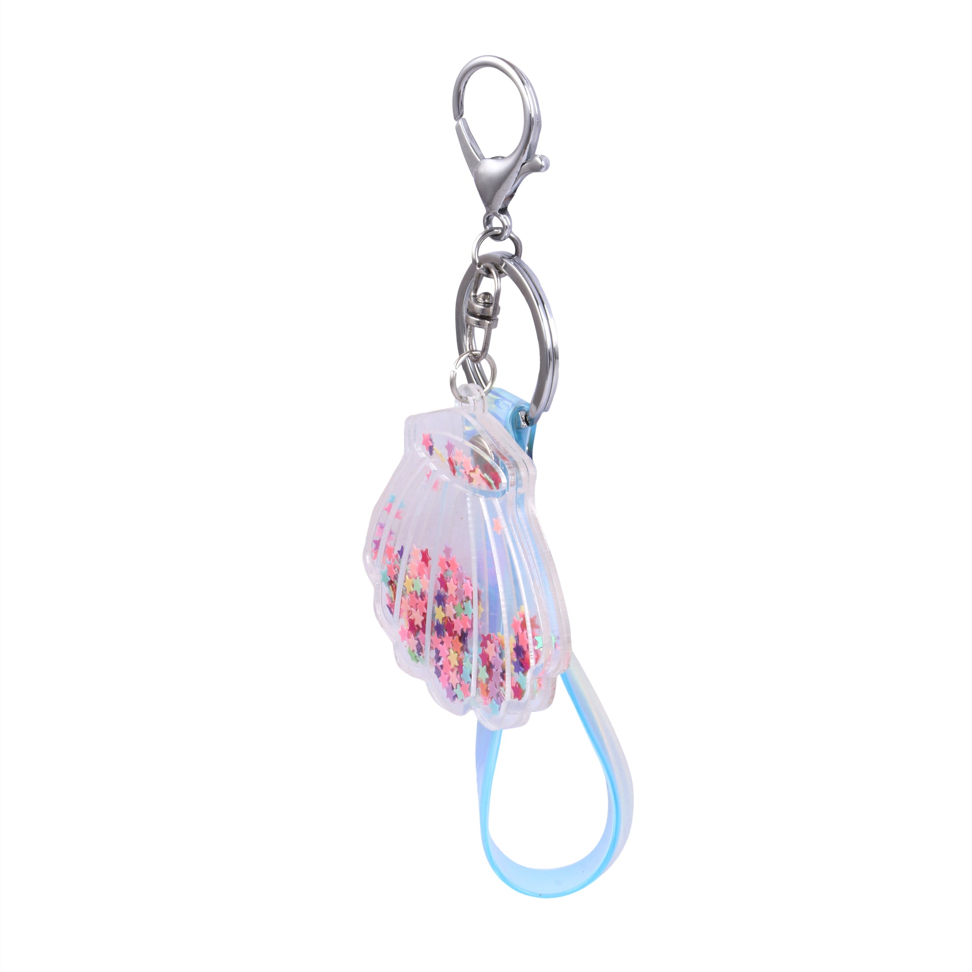 Hamster London Shell Keychain/ Keyring for Woman & Girl's (White)