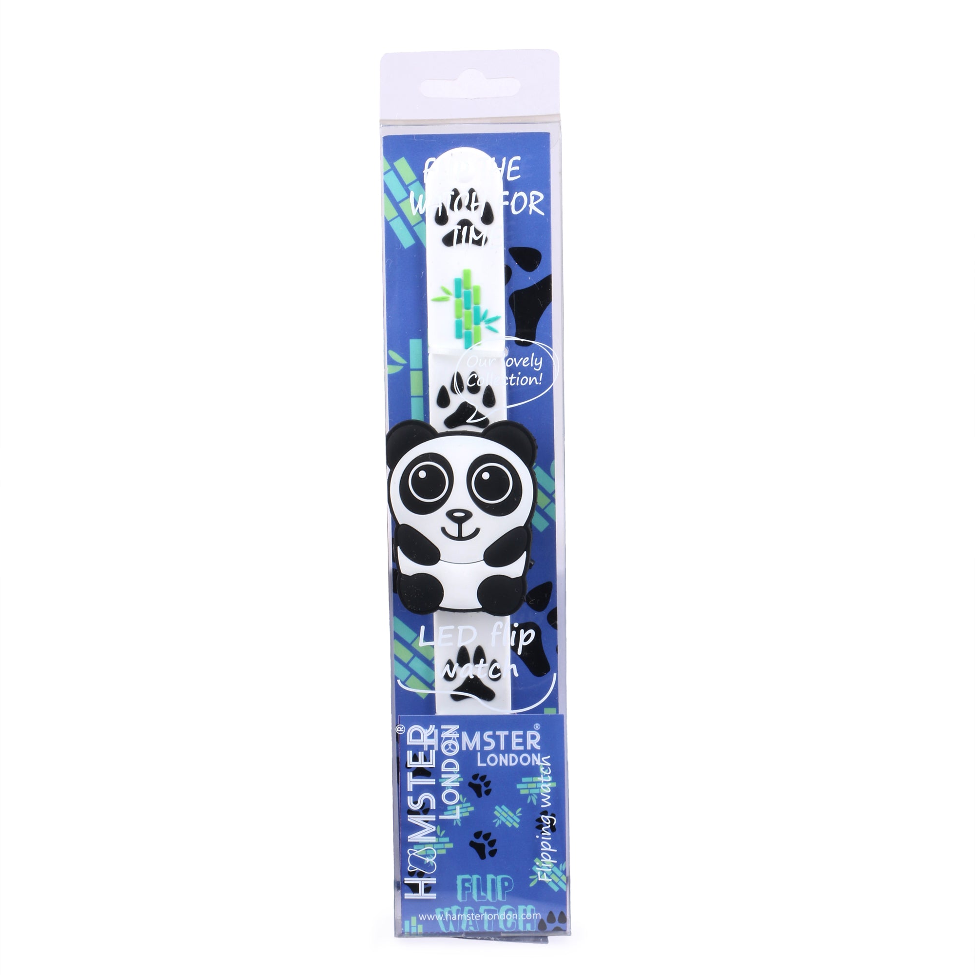 Hamster London Girl & Boy's Slap Band Flip Wrist Watch Panda