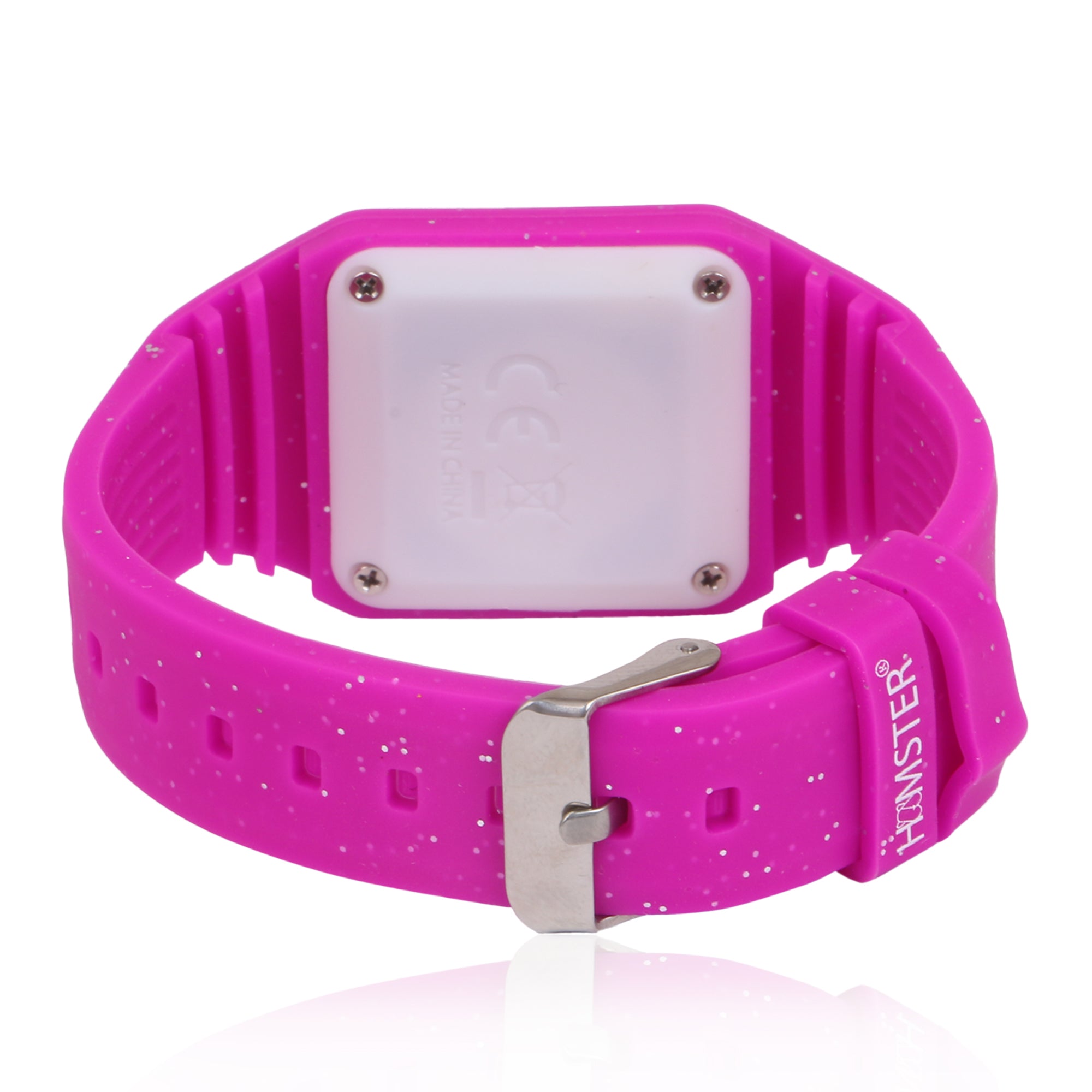 Silicon Glitter Digital LED Band Wrist Watch Purple Glitter