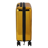 HL Vintage Suitcase/ 55 Cms ABS+ Polycarbonate Mirror Finish Hardsided Cabin Luggage ( Gold) With Duffle Bag Black Combo