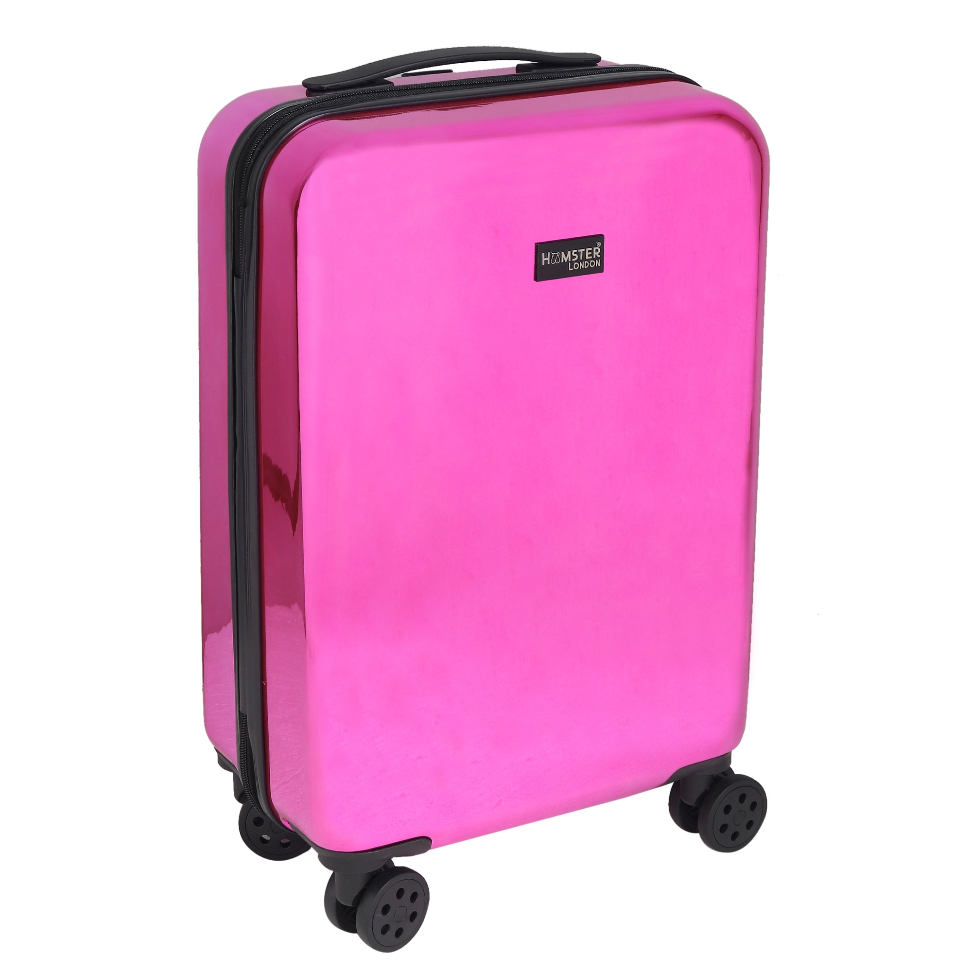HL Vintage Suitcase/ 55 Cms ABS+ Polycarbonate Mirror Finish Hardsided Cabin Luggage ( Pink)