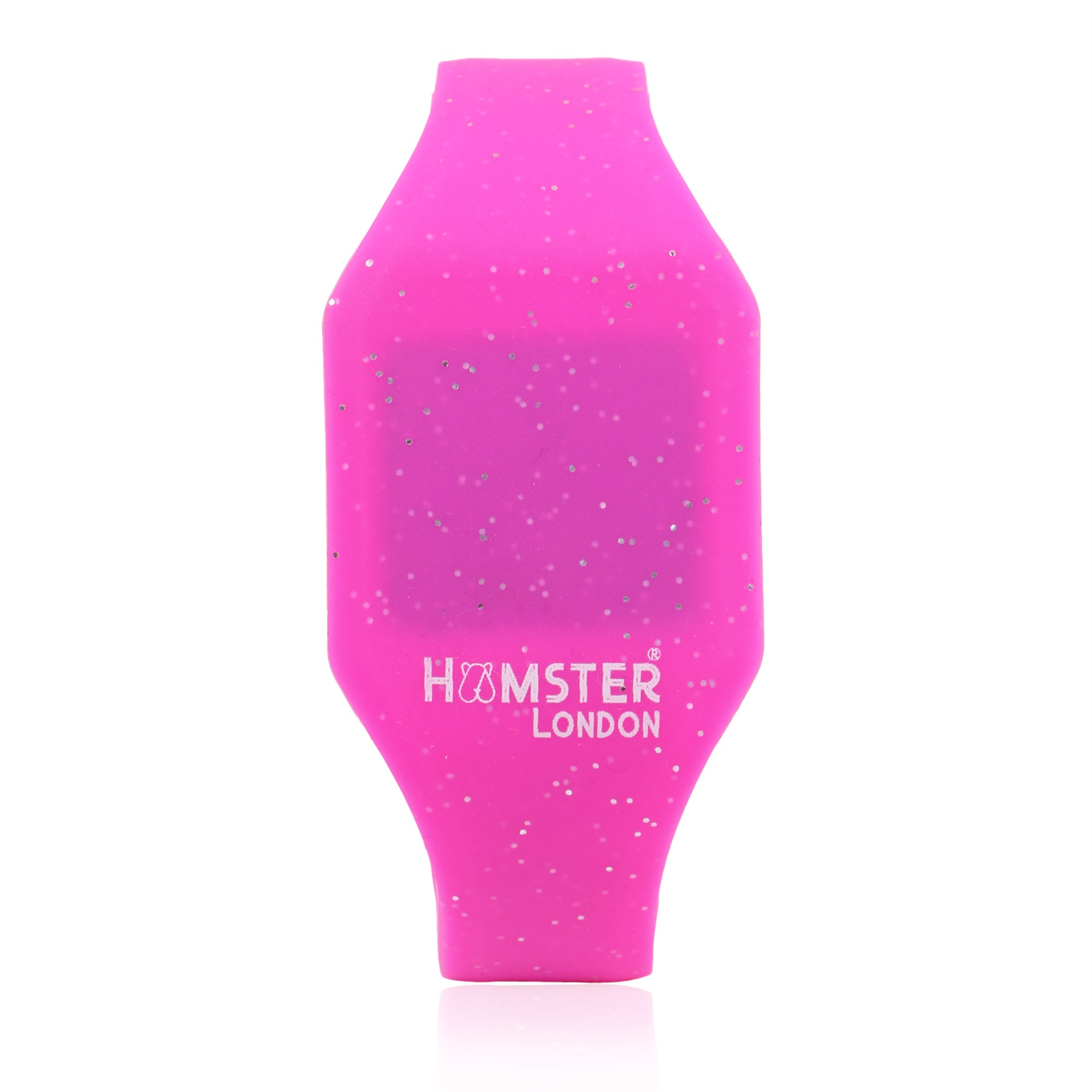 Silicon Glitter Digital LED Band Wrist Watch Pink Glitter