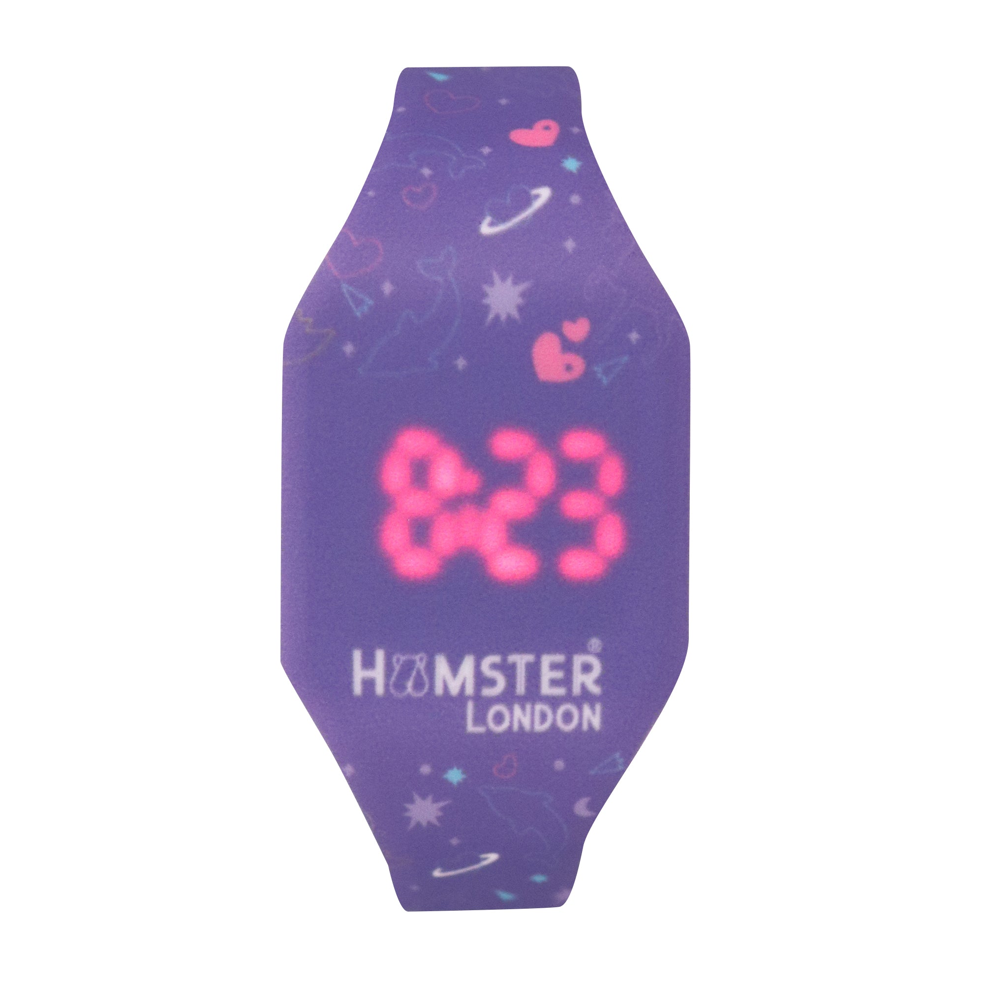 Silicon Digital LED Band Mermaid Purple Line Watch