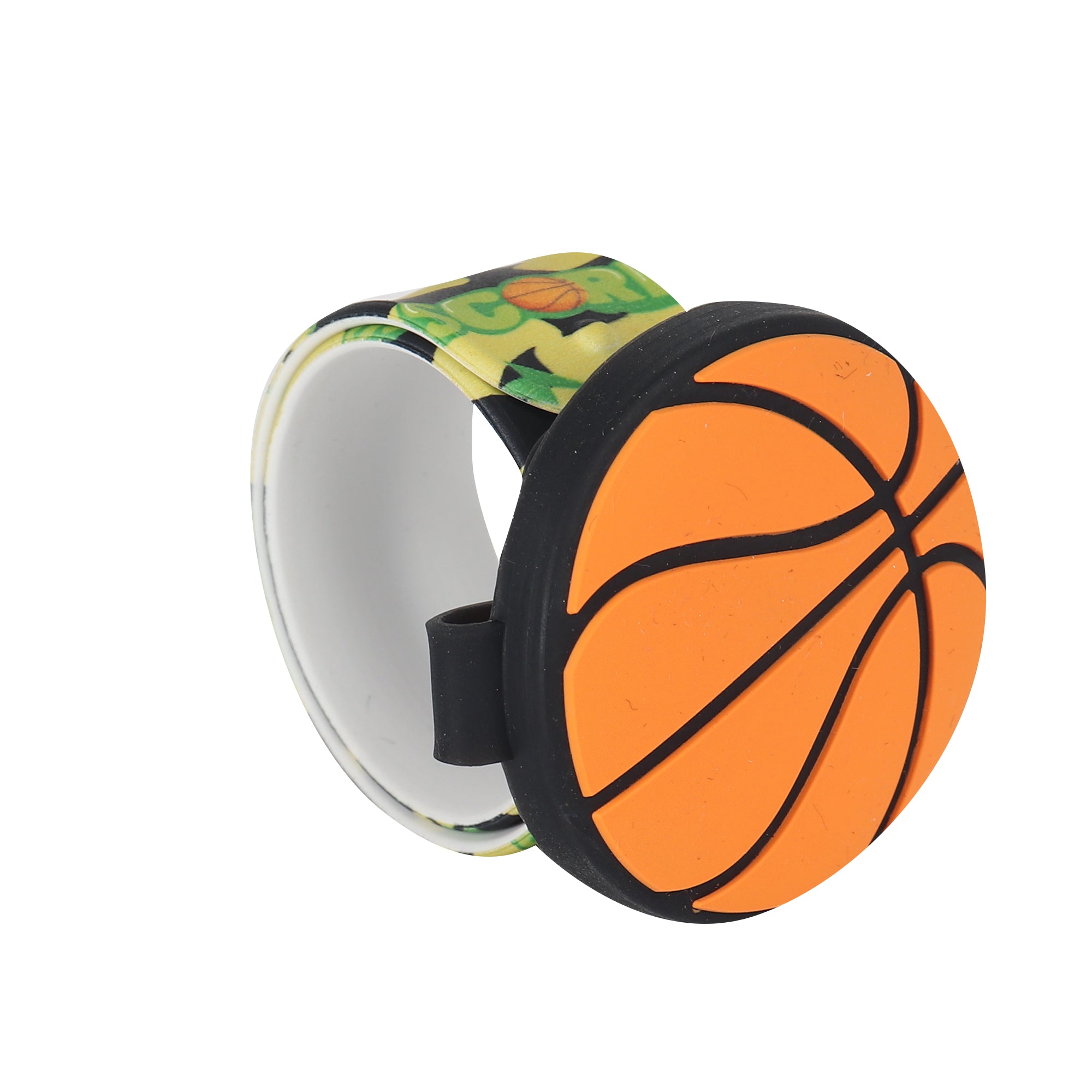 Hamster London Printed Slap Band Flip Wrist Watch Basketball Green