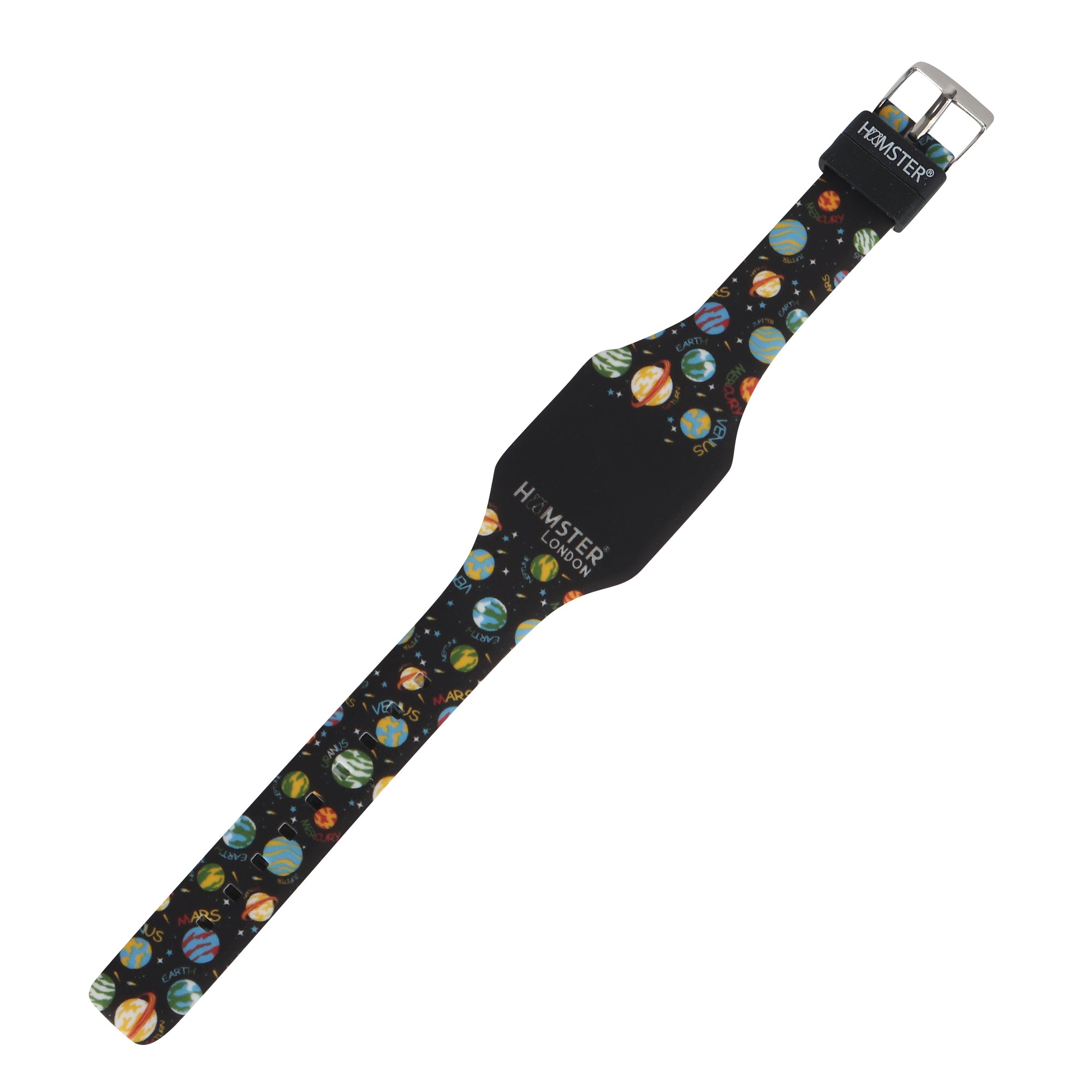 Silicon Digital LED Band Space Black Watch