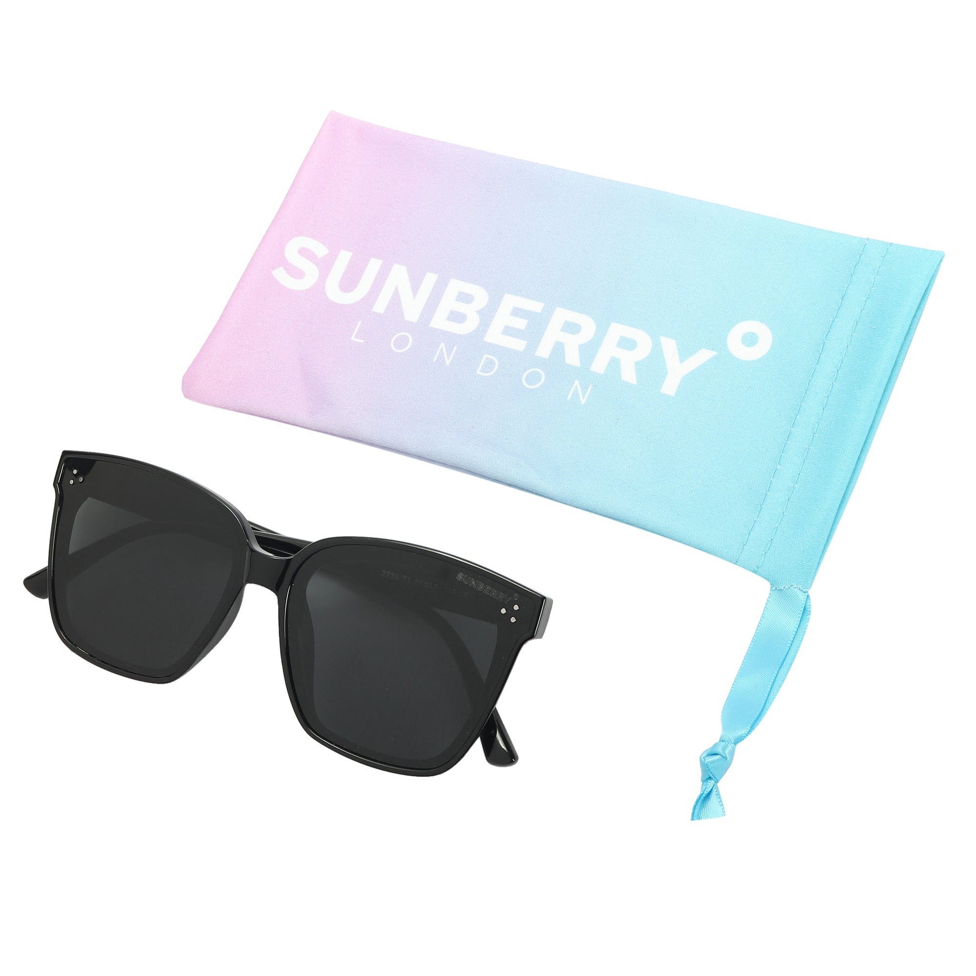 HL Sunberry High-Key Black Glasses With Free Case