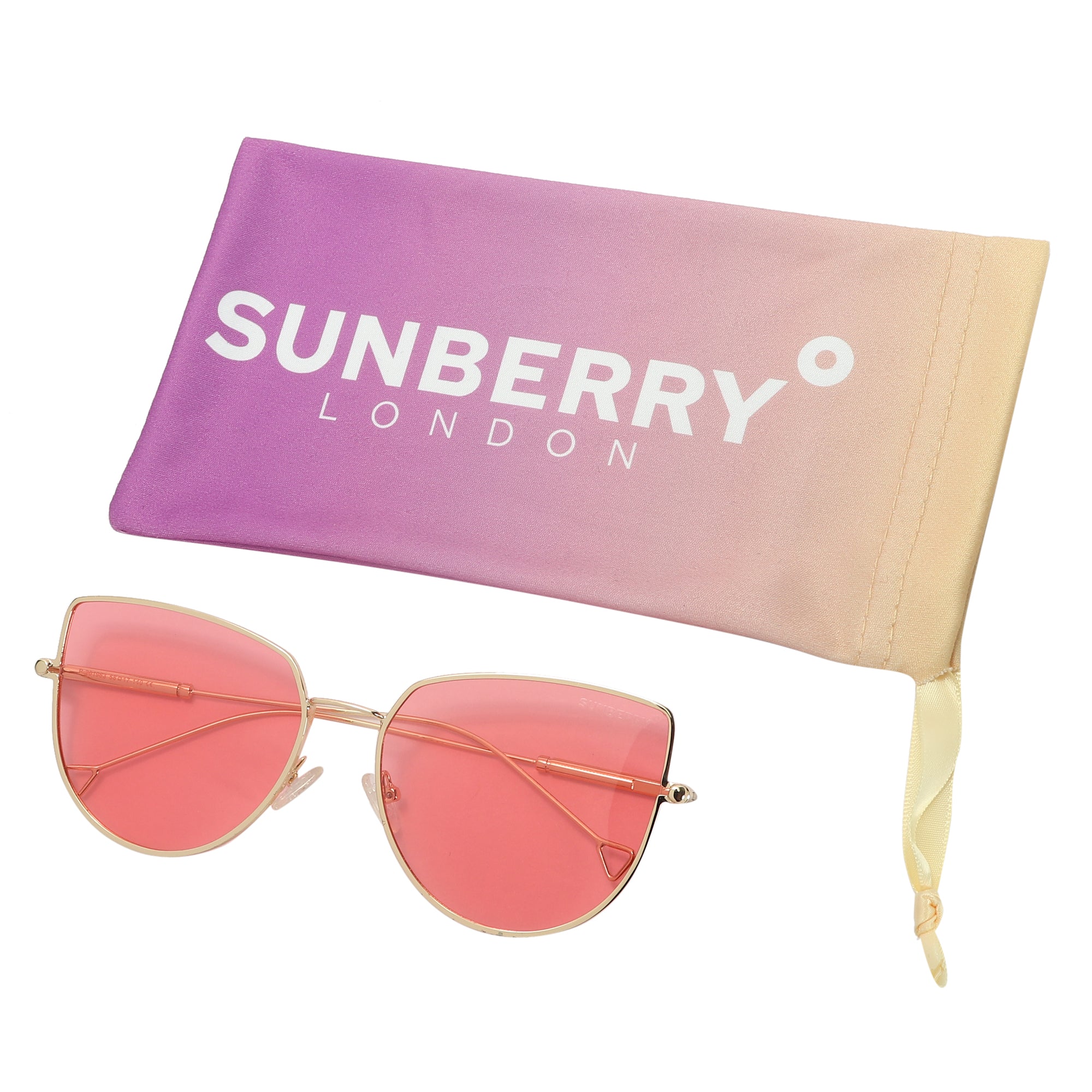 HL Sunberry Shades Of Pink Glasses With Free Case