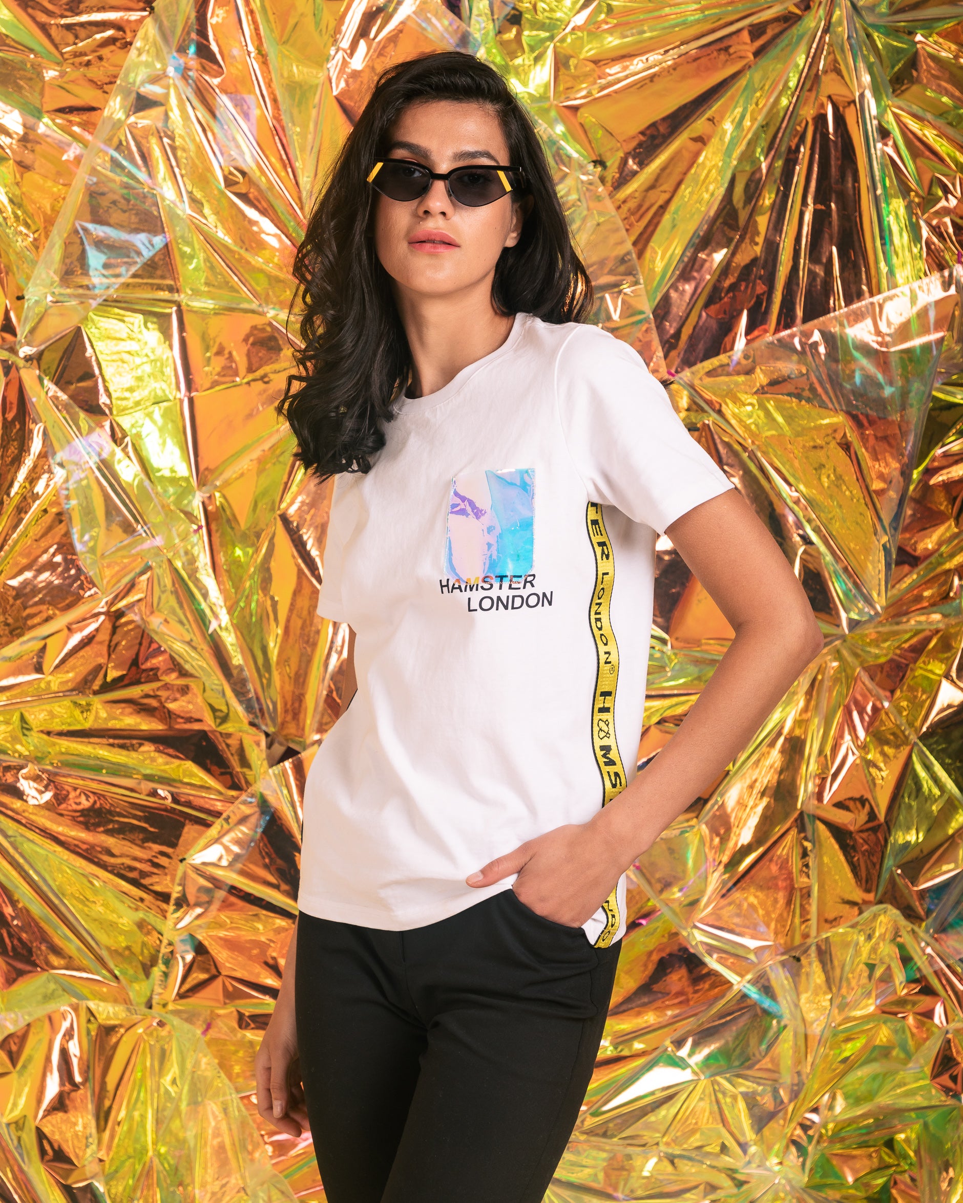 Hamster London Holo Party Tees White
