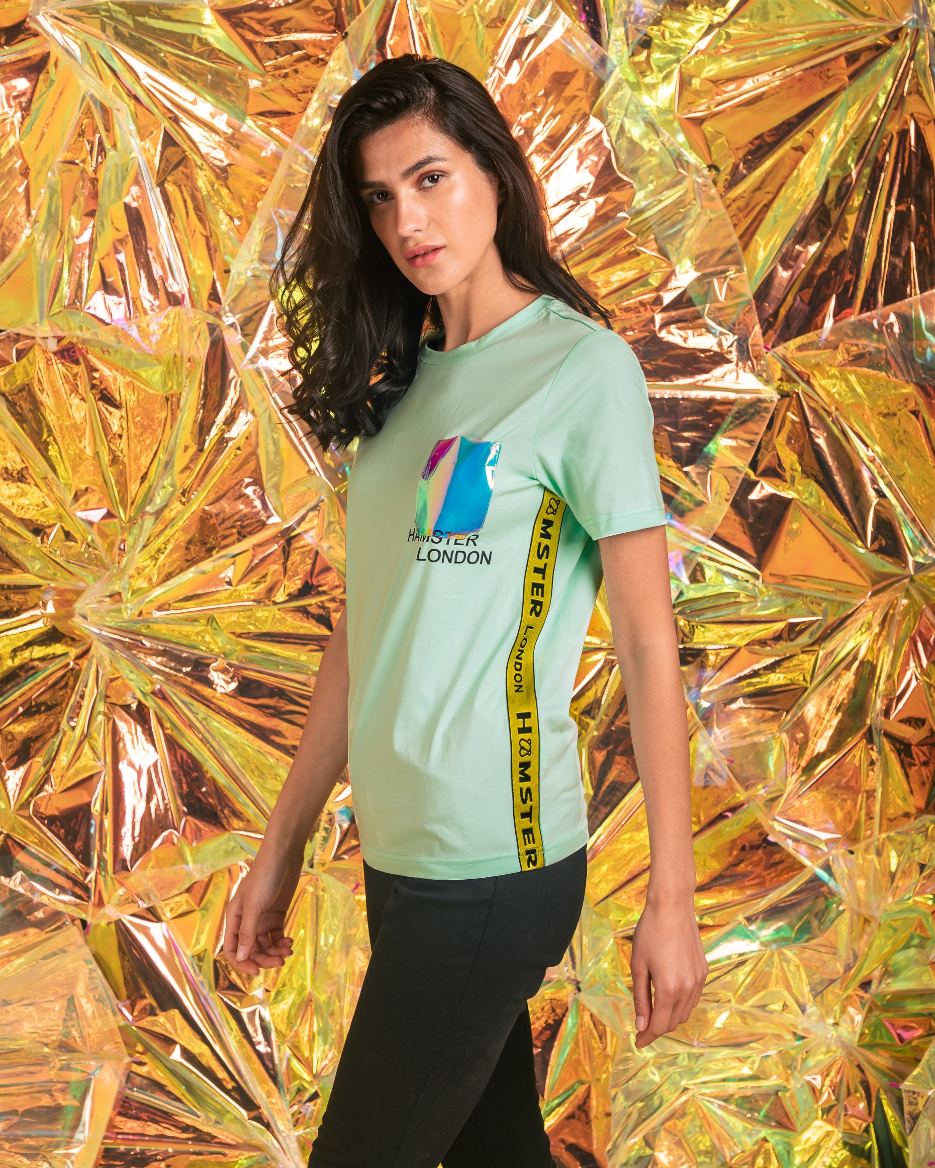 Hamster London Holo Party Tees Aqua