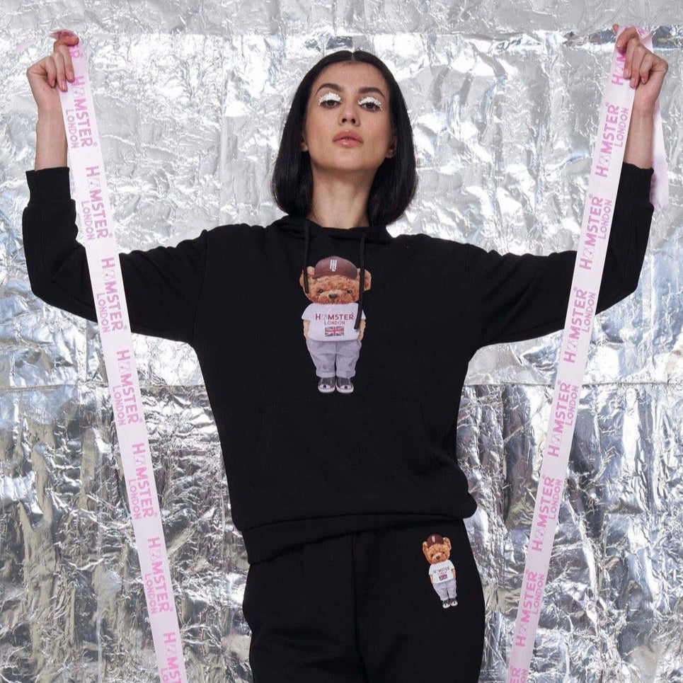 Hamster London Ted H Hoodie Black