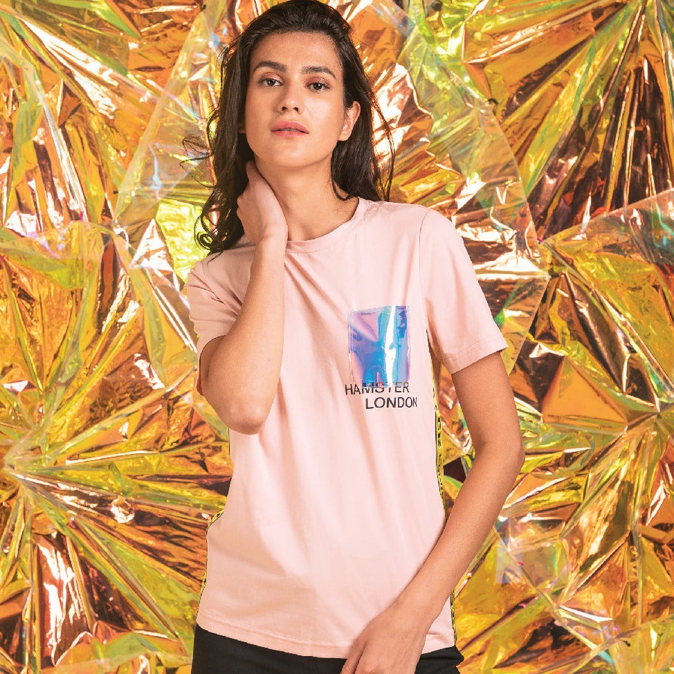 Hamster London Holo Party Tees Pink