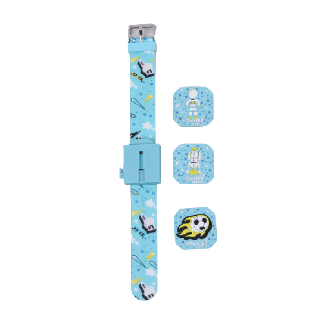 Hamster London Teeny Watch Space ring Aqua