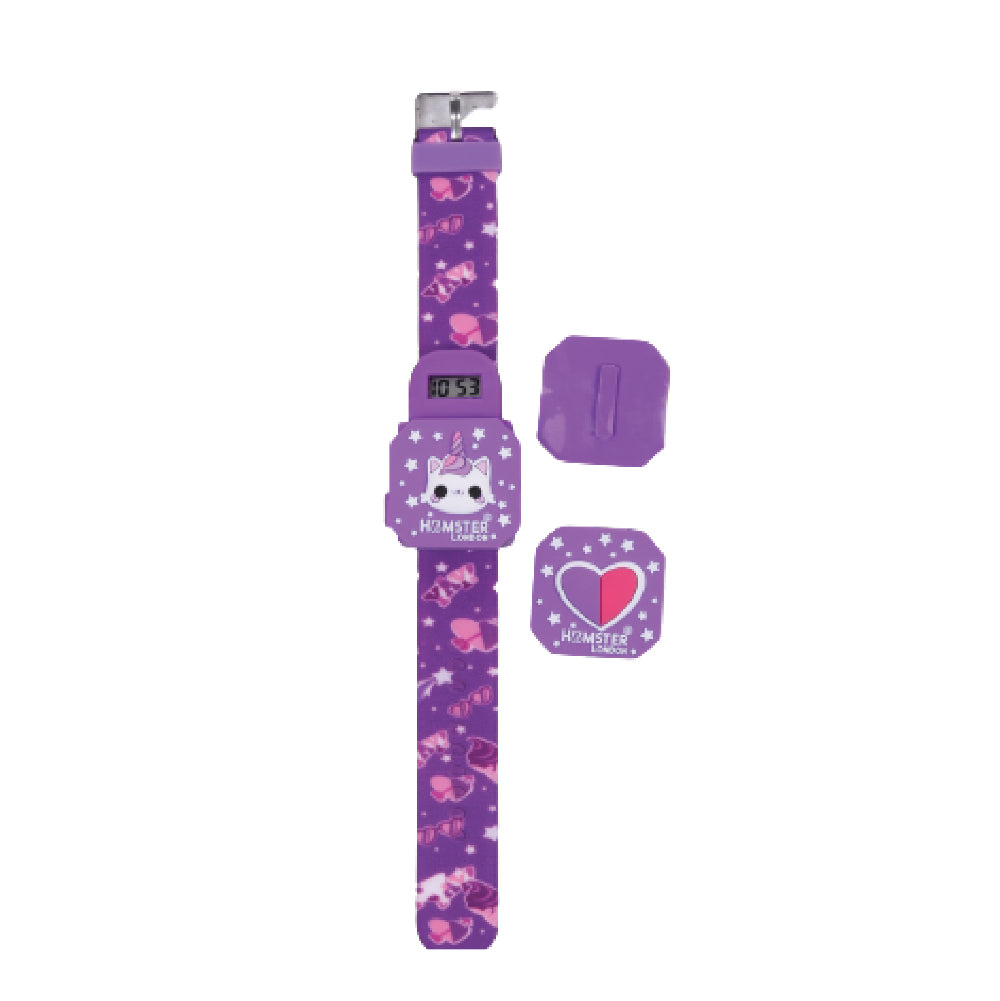 Hamster London Teeny Watch Unicorn Purple