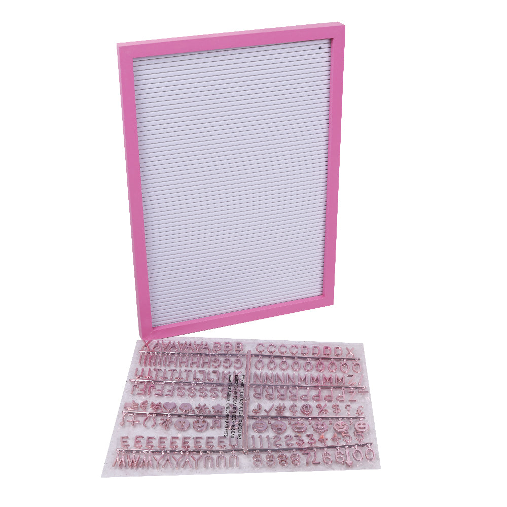 HL Gold Letter & Number Peg Board A4 Pink