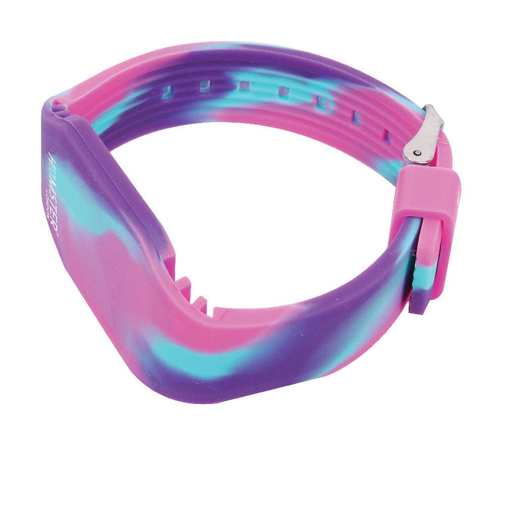 Silicon Glitter Digital LED Band Wrist Watch Swirl Pink