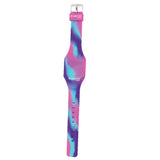 Silicon Glitter Digital LED Band Wrist Watch Swirl Pink