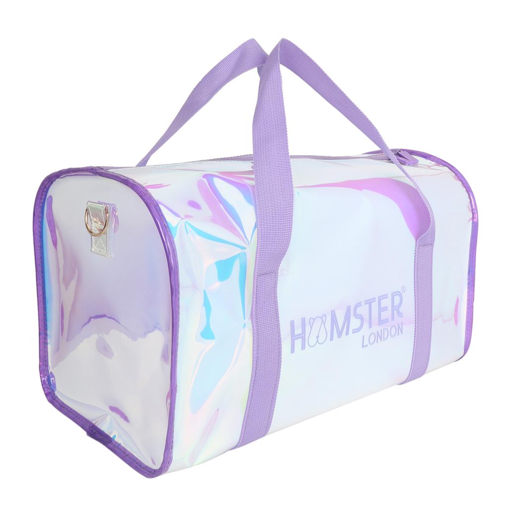 Hamster London Shiny Classic Duffle Bag Purple With Personalization