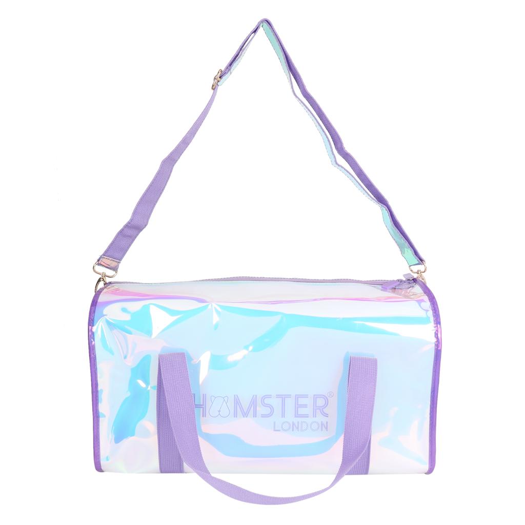 Hamster London Shiny Classic Duffle Bag Purple With Personalization