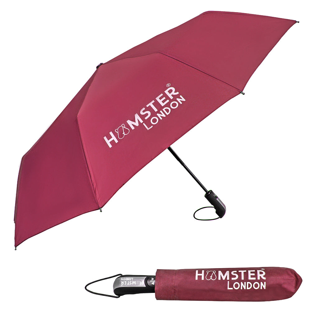 Hamster London Automatic Open & Close Pocket Folding Umbrella (Maroon)