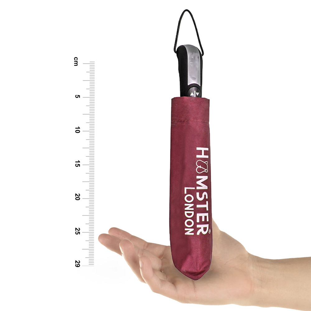 Hamster London Automatic Open & Close Pocket Folding Umbrella (Maroon)