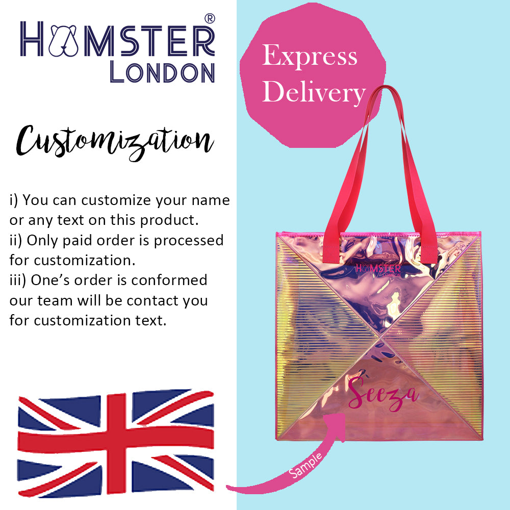 Hamster London Classic Tote Bag Pink With Personalization