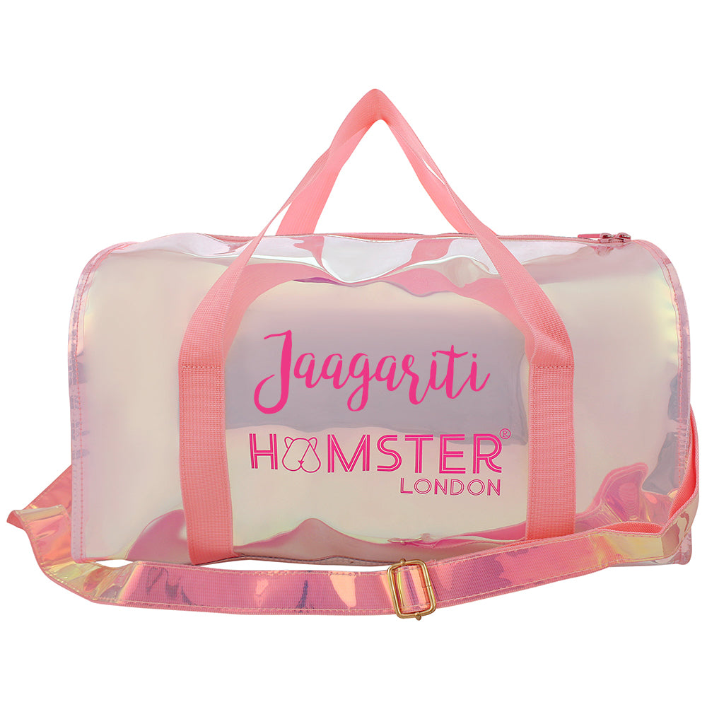 Hamster London Shiny Classic Duffle Bag Pink With Personalization