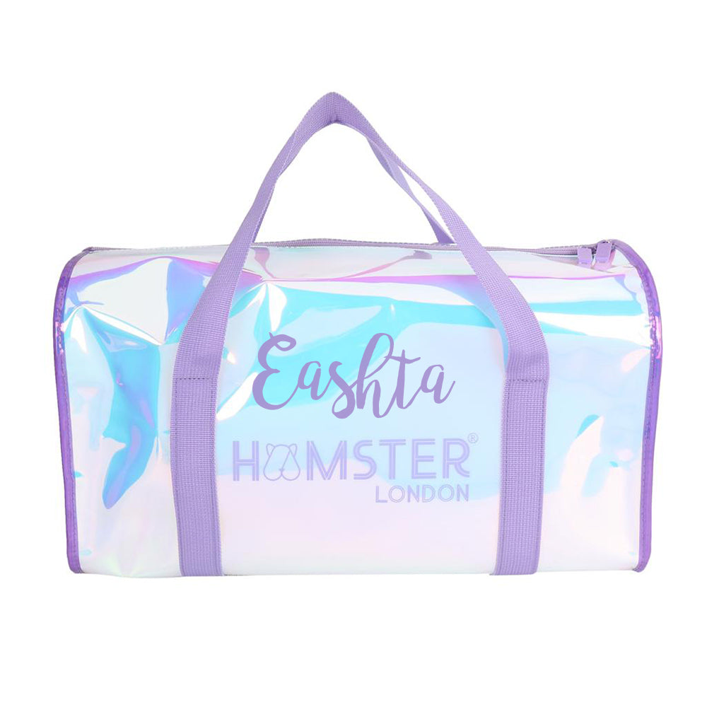 Hamster London Shiny Classic Duffle Bag Purple With Personalization