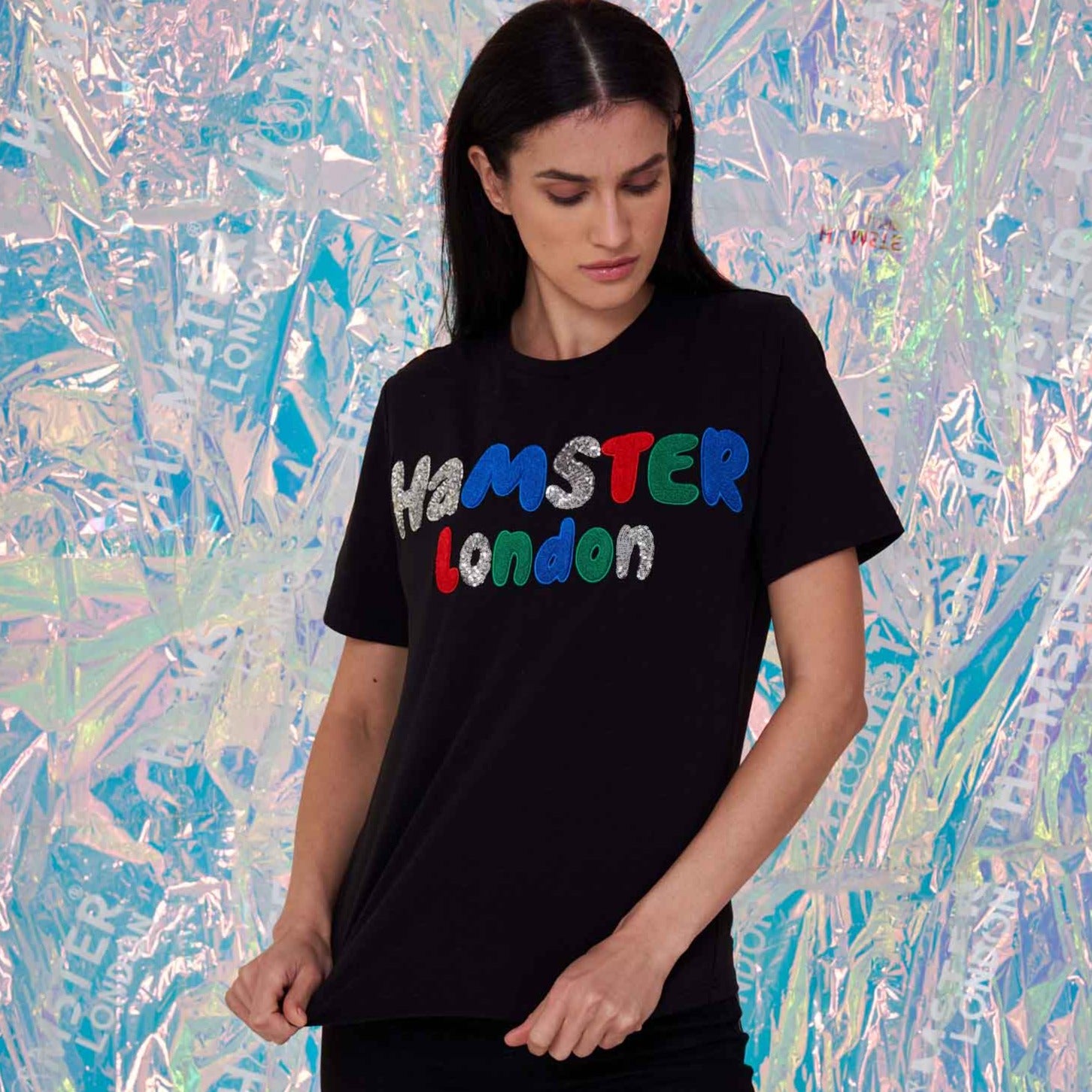 Hamster London Queen Tees Black