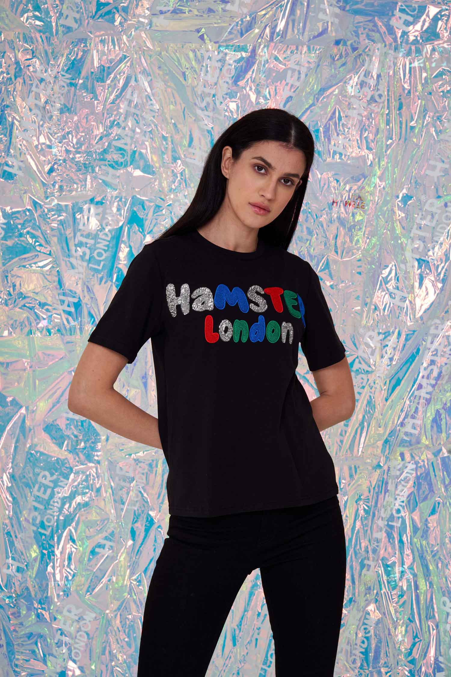 Hamster London Queen Tees Black