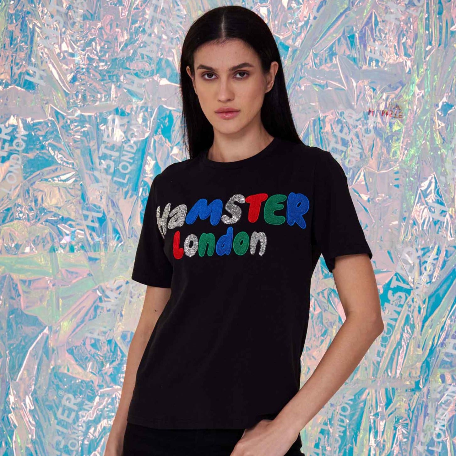 Hamster London Queen Tees Black