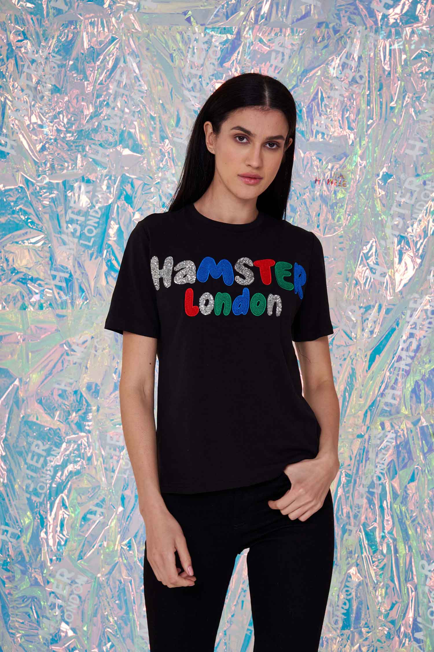 Hamster London Queen Tees Black